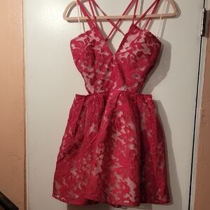 Missguided Pink Floral Dress